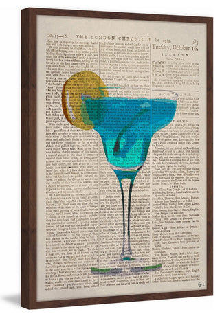 "Blue Margarita" Framed Painting Print, 20"x30"