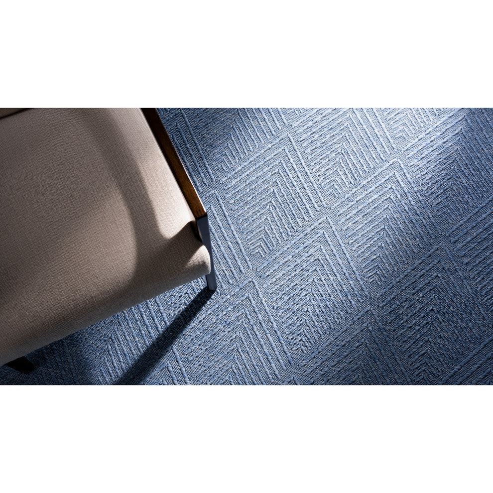 Alice Transitional Diamond Blue Azure Blue Indoor Rectangle Area Rug 8x10
