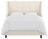 Wingbacl Bed, Linen Talc, Full