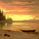 "California Sunset" Stretched Canvas Replica, 21"x17"