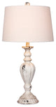 Resin Table Lamp In Cottage, Antique White, 29.5"