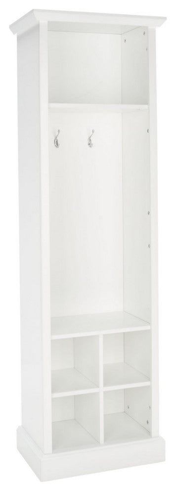 Safavieh Surrey 6 Shelf 2 Hook Hall Tree, Antique White