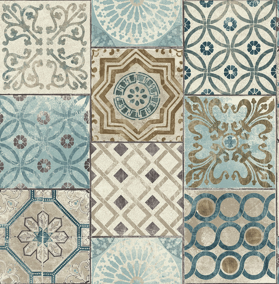 NextWall Moroccan Style Peel and Stick Mosaic Tile Wallpaper