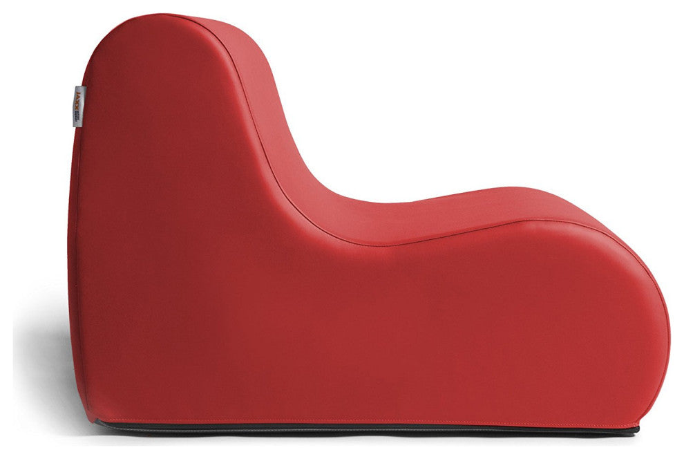 Midtown Large Foam Chair, Commercial Soft Seating, Premium Vinyl, Red