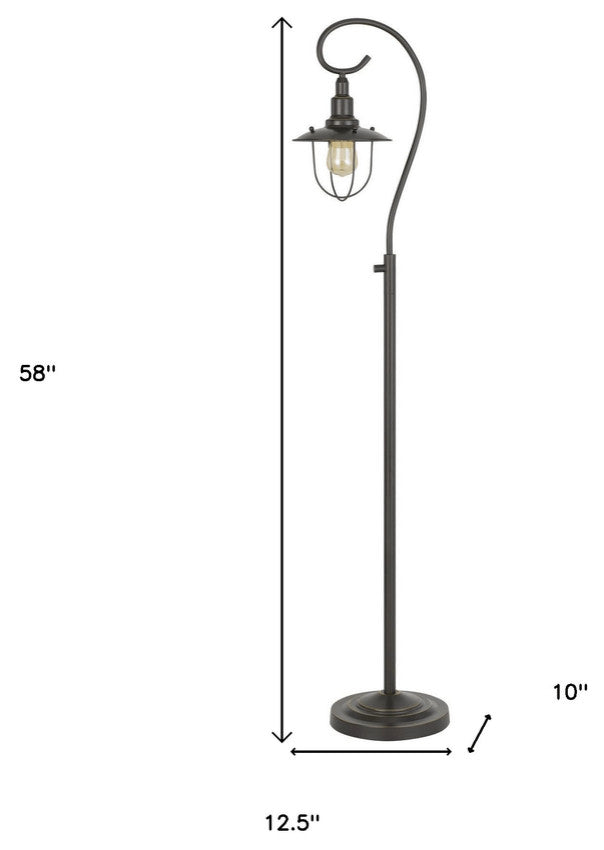 58" Bronze Traditional Shaped Floor Lamp