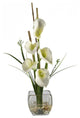 Calla Lilly Liquid Illusion Silk Flower Arrangement, Cream