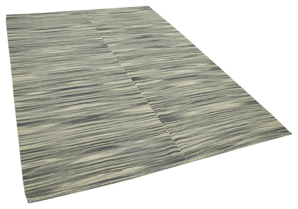 Rug N Carpet - Handmade Turkish 6' 9'' x 9' 6'' Flatweave Wool Kilim Rug