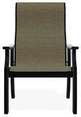 St. Catherine Sling Outdoor Armchair, Elevation Stone/Black