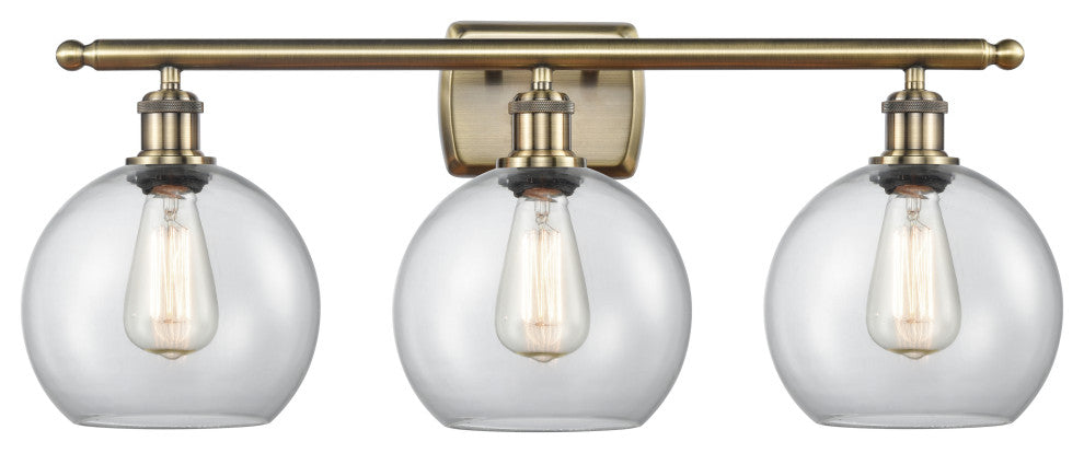 Innovations Lighting 516-3W-AB-G122-8 Athens 3 Light 26" Bath Vanity Light