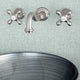 Kingston Brass 2-Handle Wall Mount Bathroom Faucet, Brushed Nickel
