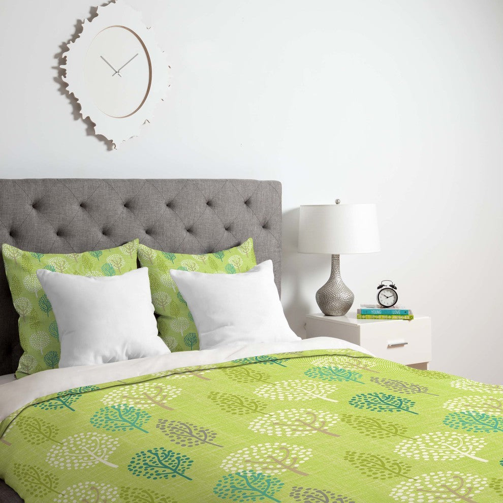 Deny Designs Wendy Kendall Linen Tree Duvet Cover - Lightweight