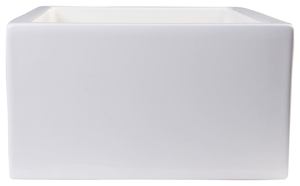 Ab2418Sb-B 24" Biscuit Smooth Thick Wall Fireclay Single Bowl Farm Sink