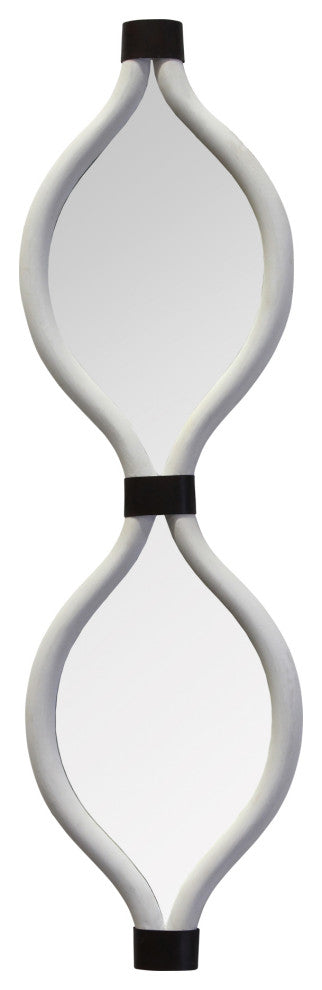 HomeRoots White Metal Teardrop Framed Wall Mirror