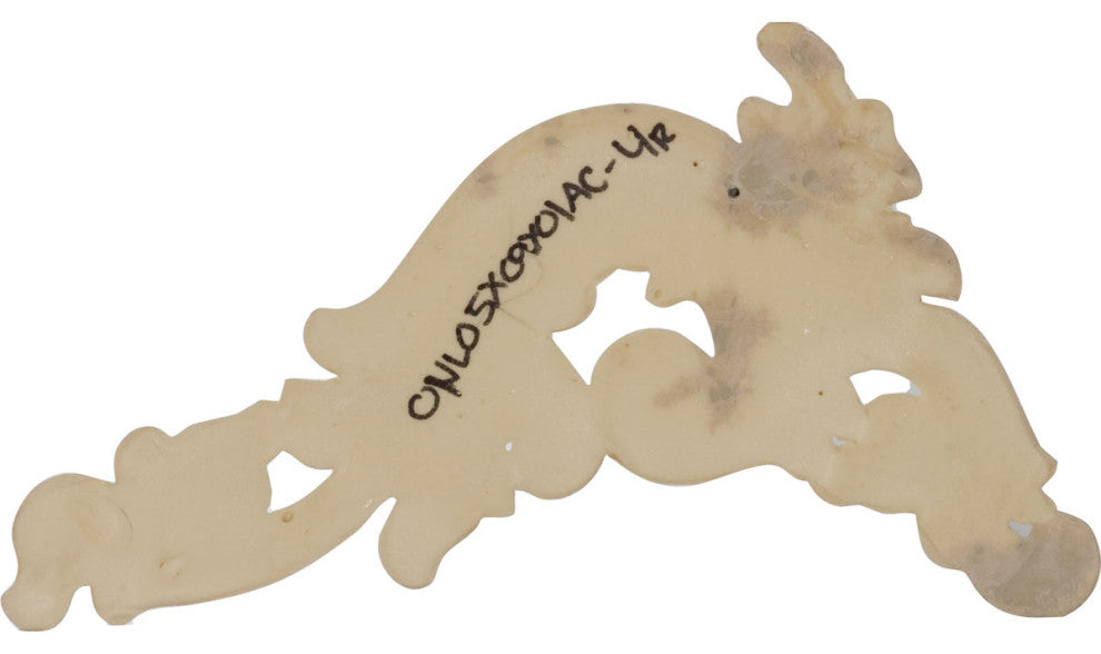 9 3/4"W x 5 1/4"H x 5/8"P Damon Leaf Onlay, Right