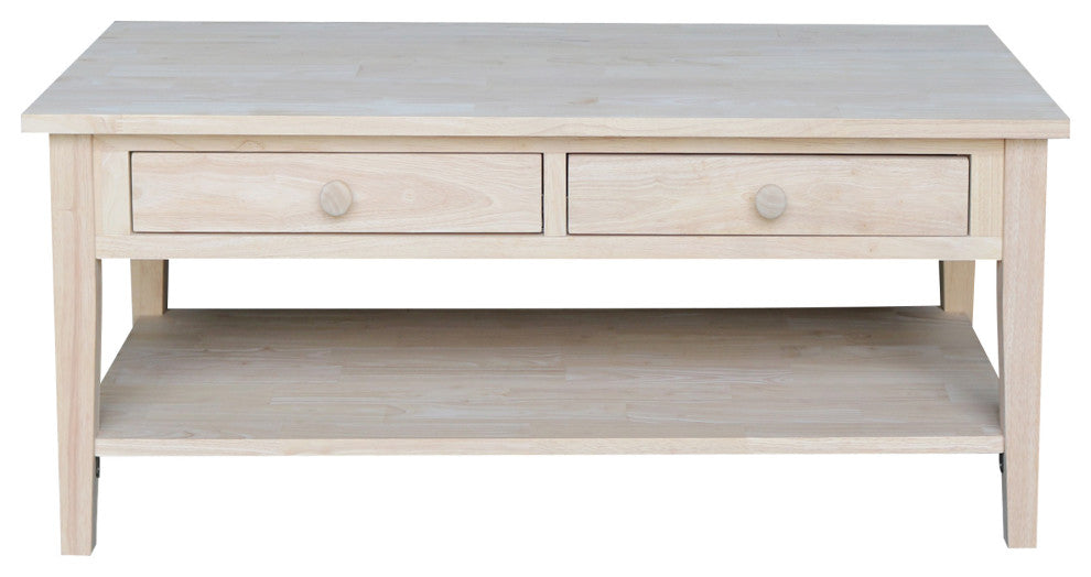 Spencer Coffee Table, Unfinished
