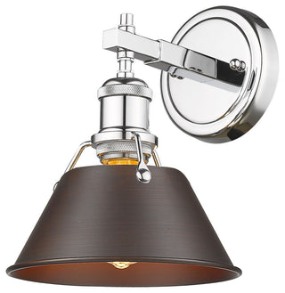 Golden Lighting 3306-BA1 CH Orwell 10" Tall Bathroom Sconce - Chrome