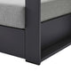 Brentwood Outdoor Patio Powder-Coated Aluminum Armchair, Gray