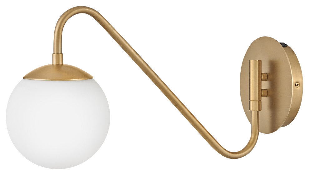 Lark Dottie Small Single Light Sconce, Lacquered Brass