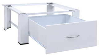 vidaXL Double Washing and Drying Machine Pedestal Washer and Dryer Stand White, 220.5 Lb With Drawer