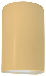 Ambiance Small Cylinder Wall Sconce, Open Top/Bottom, Muted Yellow, LED