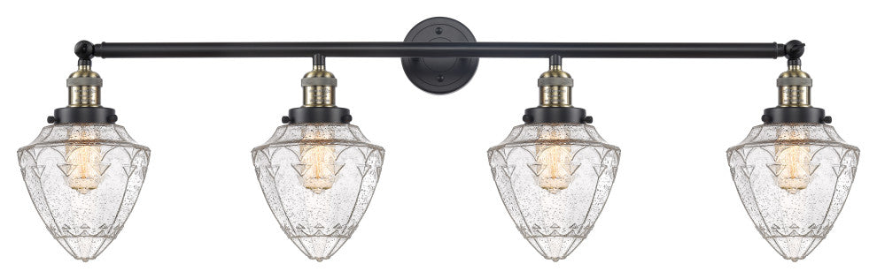 Innovations 215-BAB-G664-7 4 Light Bath Vanity Light, Black Antique Brass