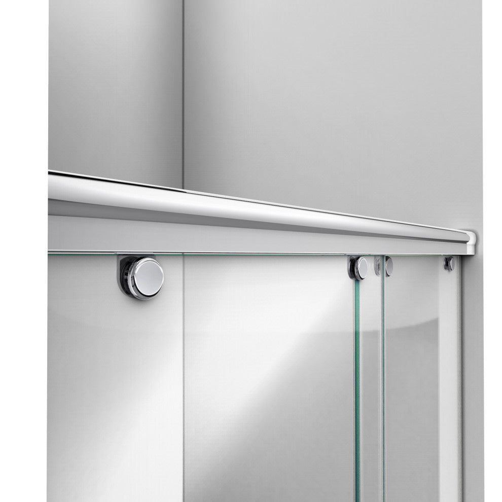 Charisma 36x60x78 3/4 Bypass Shower Door Brushed Nickel, LD Biscuit Base
