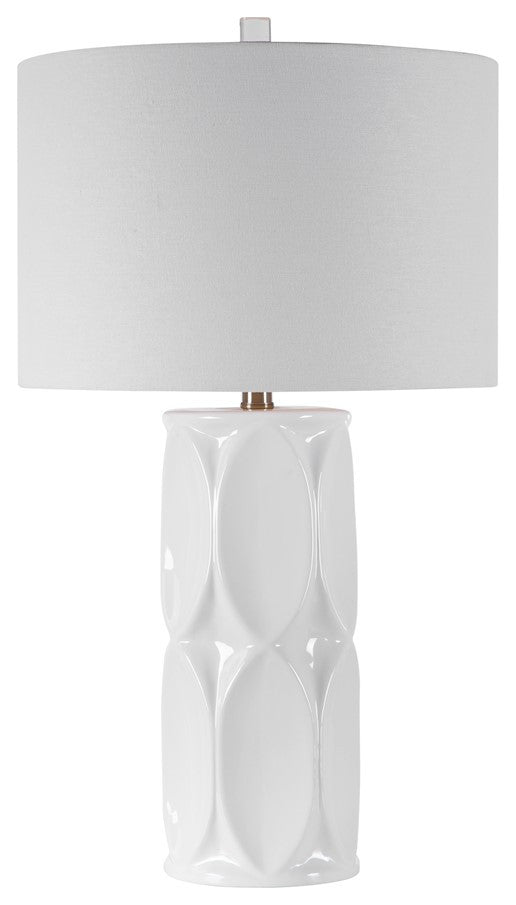 Uttermost 1-Light Sinclair White Table Lamp, 28342-1