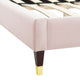 Platform Bed Frame, Queen Size, Pink, Velvet, Modern, Bedroom Guest Suite