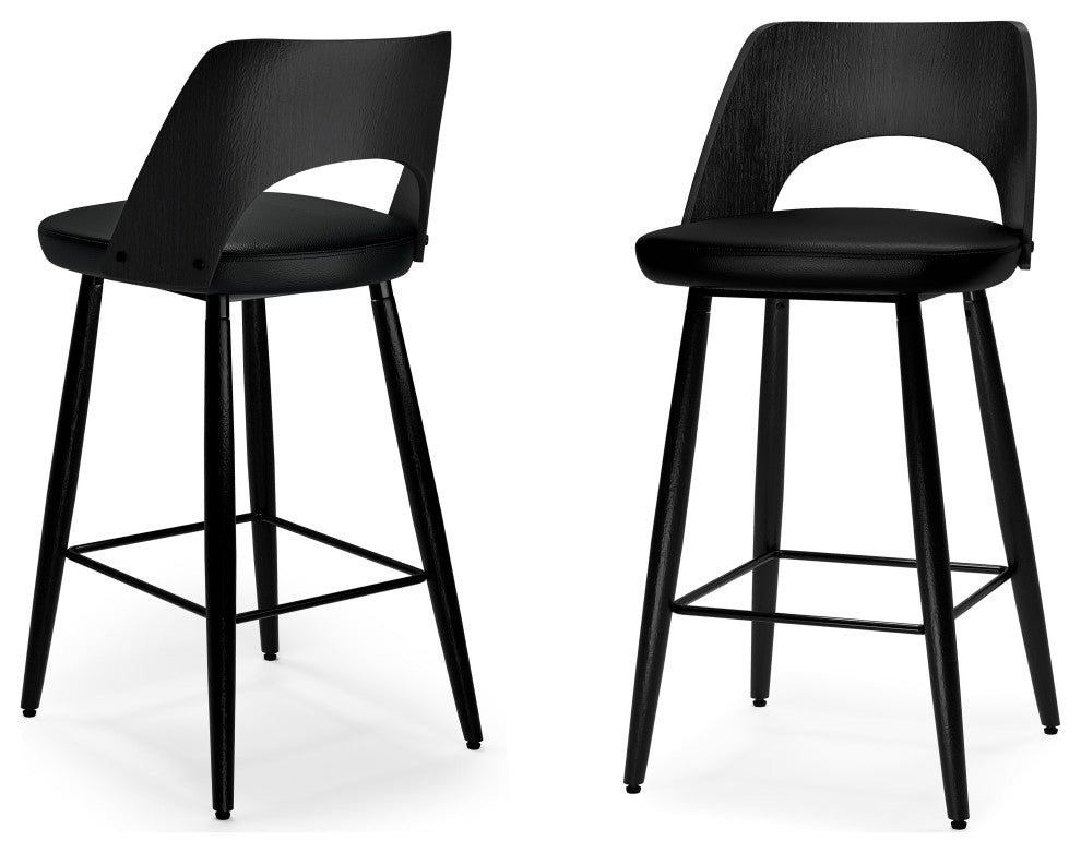 Callie Counter Height stool, Set of 2, Black
