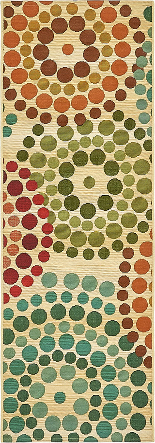 Unique Loom Beige Spark Outdoor 2' 0 x 6' 0 Runner Rug