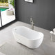 OVE Decors Isaac 58" Acrylic Slipper Flatbottom Non-Whirlpool Bathtub in White