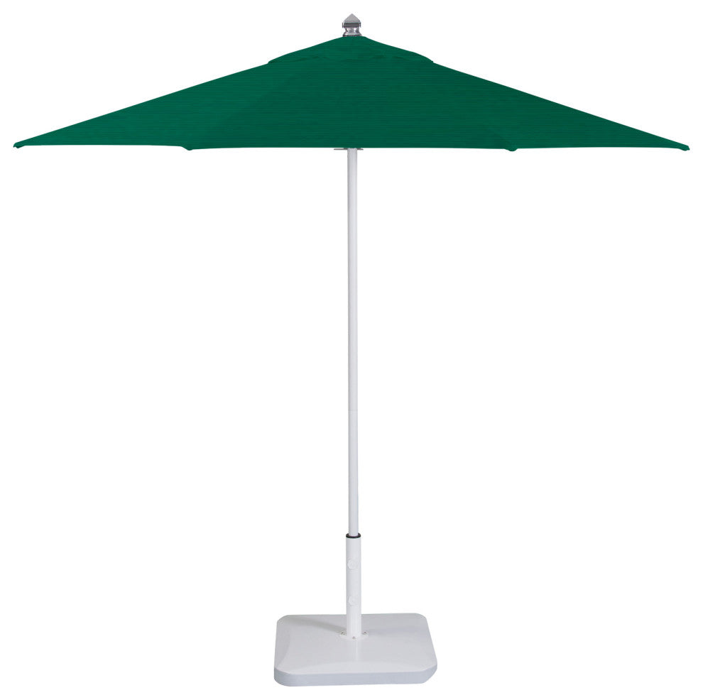 9' Round Flexibe Commercial Umbrella, White, Forest Green