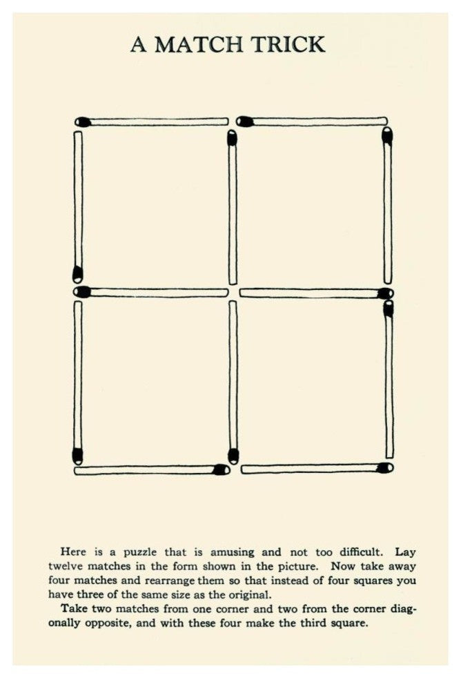 "A Match Trick" Digital Paper Print by Retromagic, 26"x38"