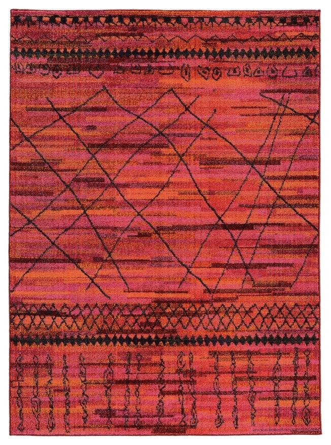 Oriental Weavers Nomad Contemporary 633R5 Orange, 7''10x10''10"