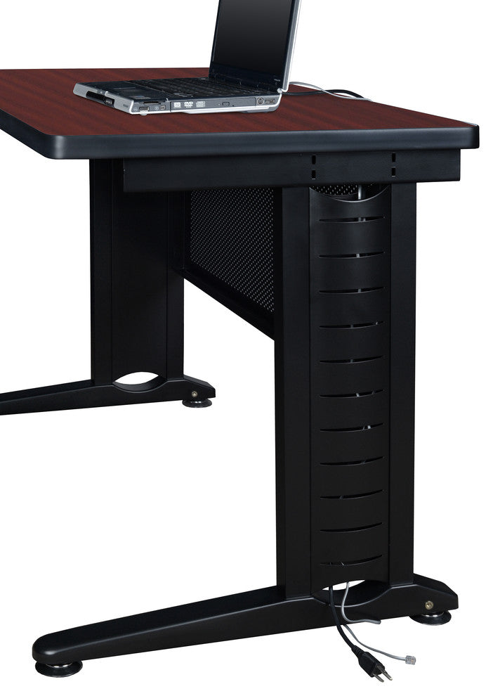 Fusion 72"X30" Single Pedestal Desk, Mahogany