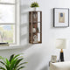Danya B. Recife Vertical Three-Tier Modern Shadow Box Wall Shelf, Hickory