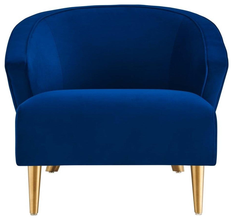 Odyssey Performance Velvet Armchair, Navy