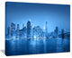 "Blue" Panorama of New York City" Canvas Print20"x12"