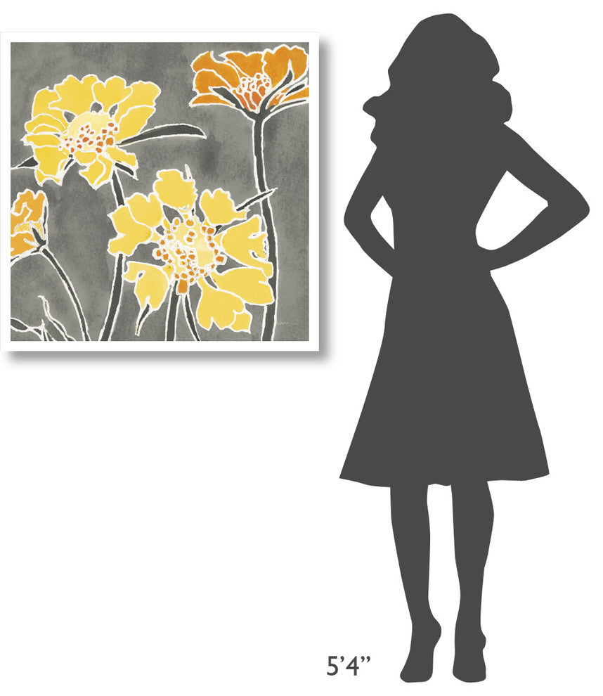 "Cloisonne Beauty II Gray Crop" Digital Paper Print by Shirley Novak, 32"x32"