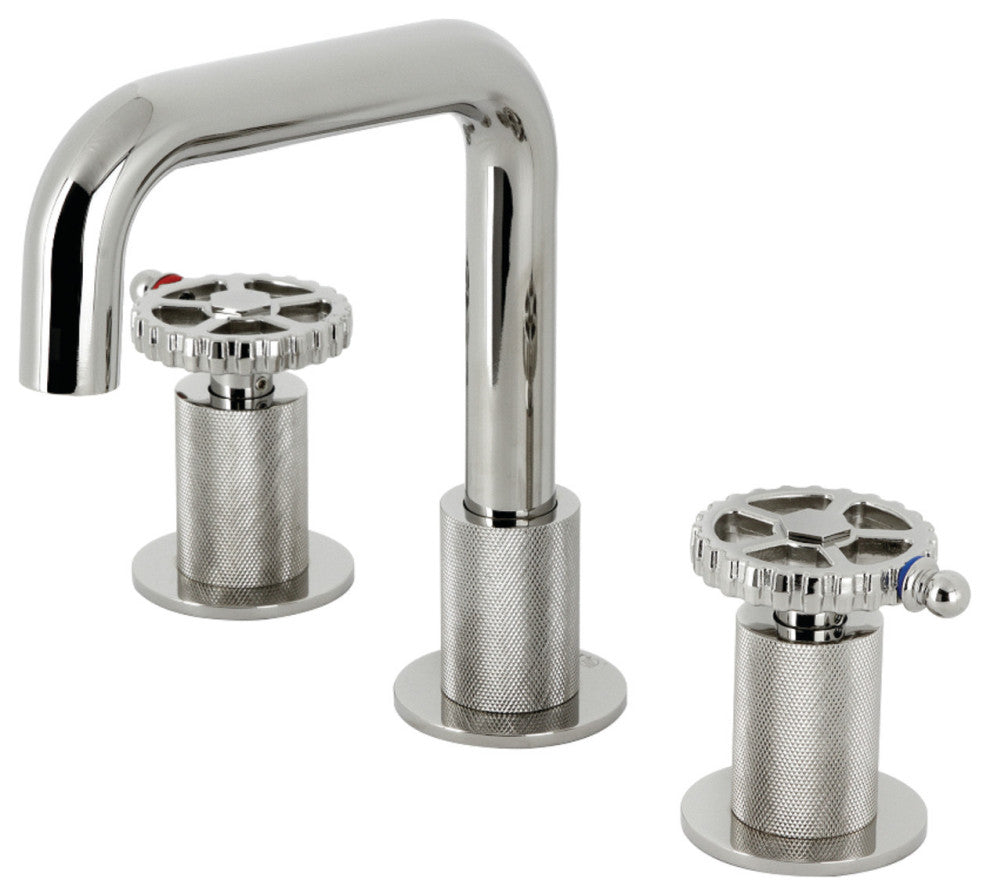 Kingston Brass KS1416CG Widespread Bathroom Faucet, Push Pop-Up