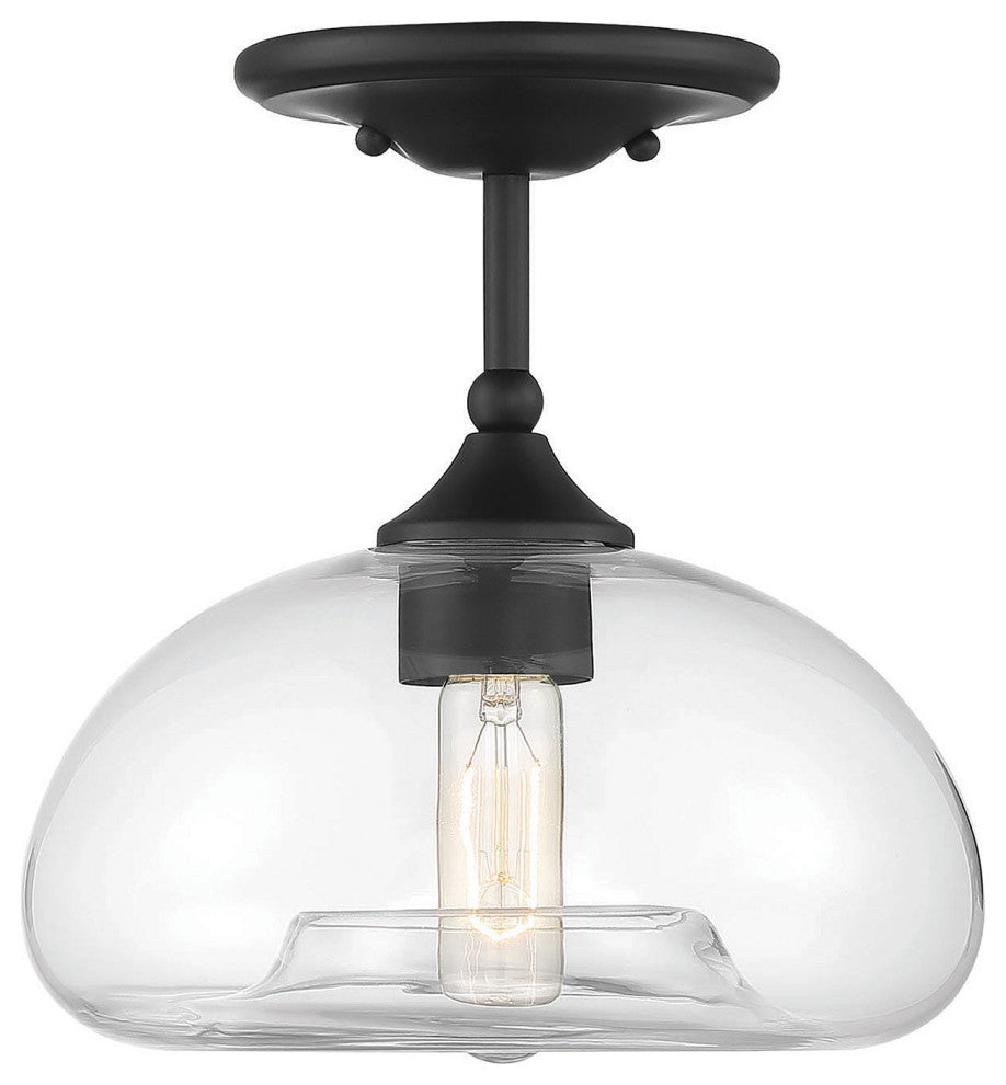 1-Light Ceiling Light, Matte Black