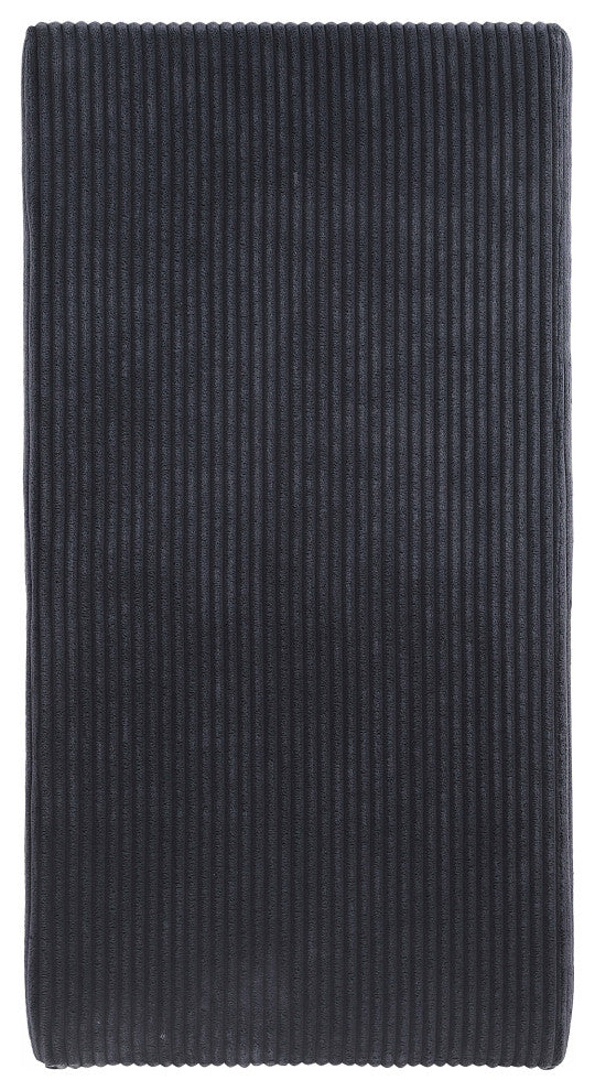 Benson Upholstered Dining Chair, Black, Microsuede Corduroy