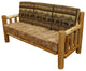 White Cedar Log Santa Fe Couch, Bear Run and Emerson Buff