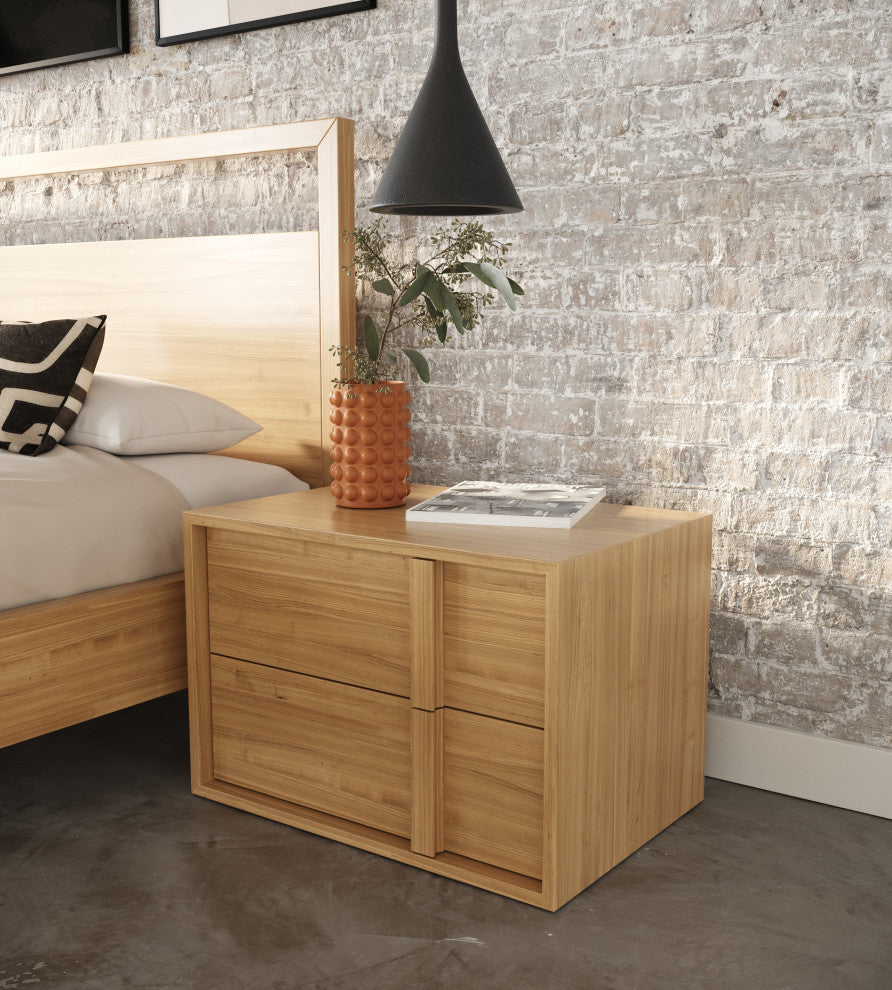 Nova Domus Berlin Modern Natural Oak Bedroom Set, Queen