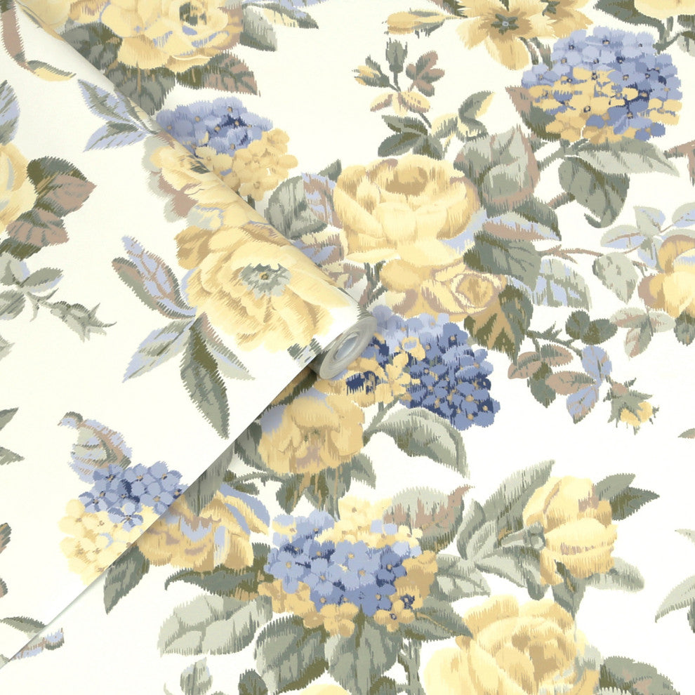 Laura Ashley Pembrey Wallpaper, Pale Gold