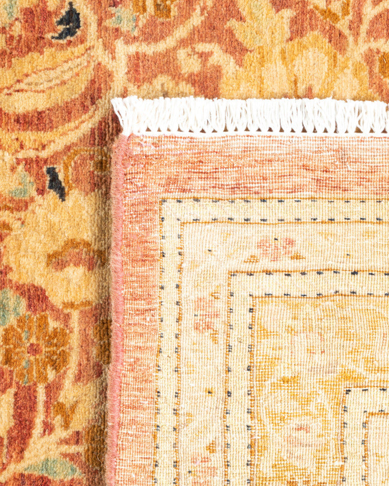 Kutkai One-of-a-Kind Hand-Knotted Area Rug Orange, 9'3"x12'1"