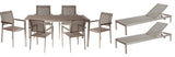 David 9-Piece Patio Set, Gray