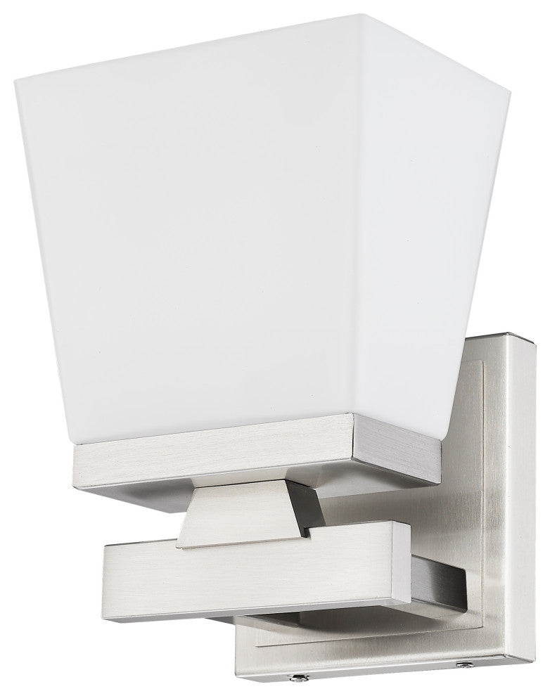 Zlite 1937-1S-BN 1-Light Wall Sconce, Etched Opal