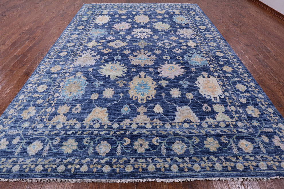 10' 4" X 13' 11" Handmade Turkish Oushak Wool Rug - Q13370