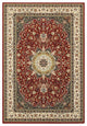 9' X 12' Red Ivory Machine Woven Oriental Indoor Area Rug